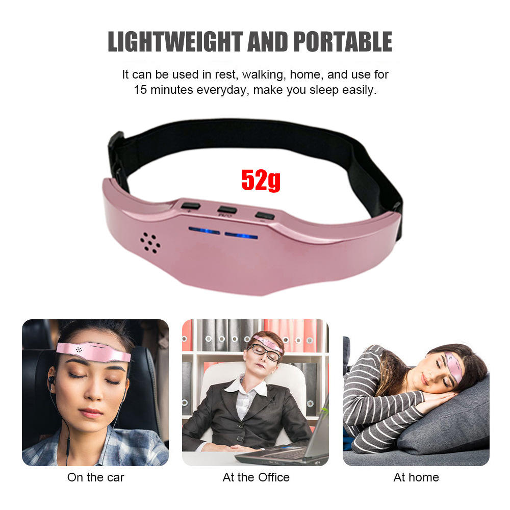 Sleep aid insomnia black pink white gold smart electrotherapy Ems sleep aid device portable massager