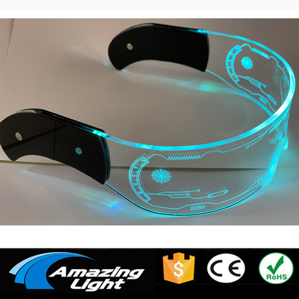 LED Colorful Light-Emitting Acrylic Glasses Cool Technology Atmosphere Dance Party Cheer Nightclub Glasses Party Bar