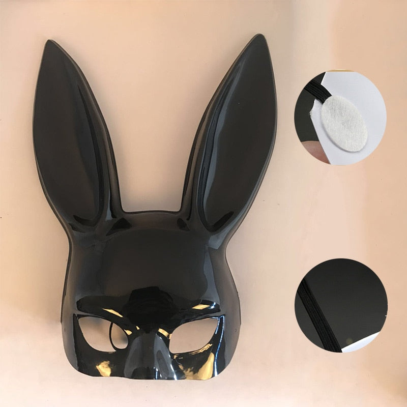 1Pc Halloween Laides Bunny Mask Party Bar Nightclub Costume Rabbit Ears Mask Festival Party Hairband Costume