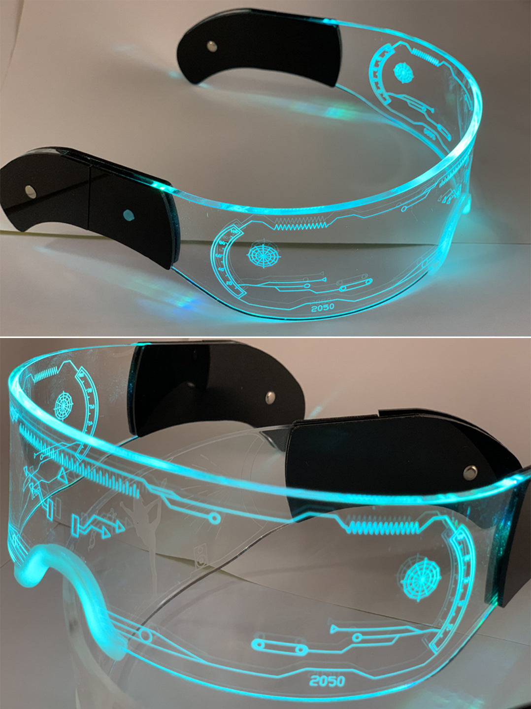 LED Colorful Light-Emitting Acrylic Glasses Cool Technology Atmosphere Dance Party Cheer Nightclub Glasses Party Bar